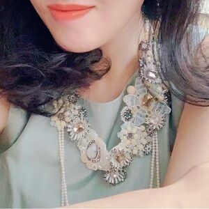 Elegant Floral Statement Necklace